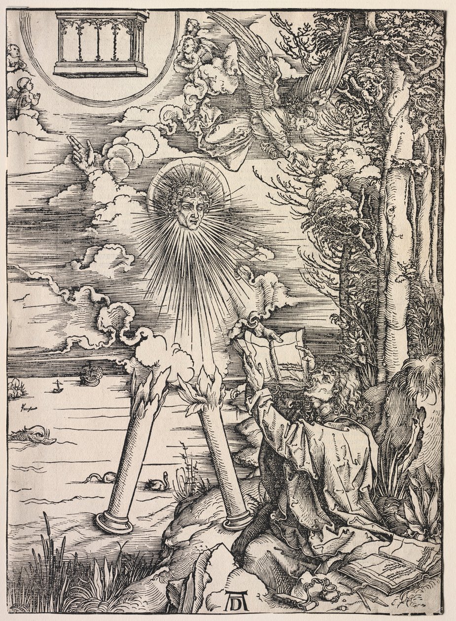 Szent János kinyilatkoztatása: Szent János, aki felfalja a könyveket, 1511. alkotó: Albrecht Dürer
