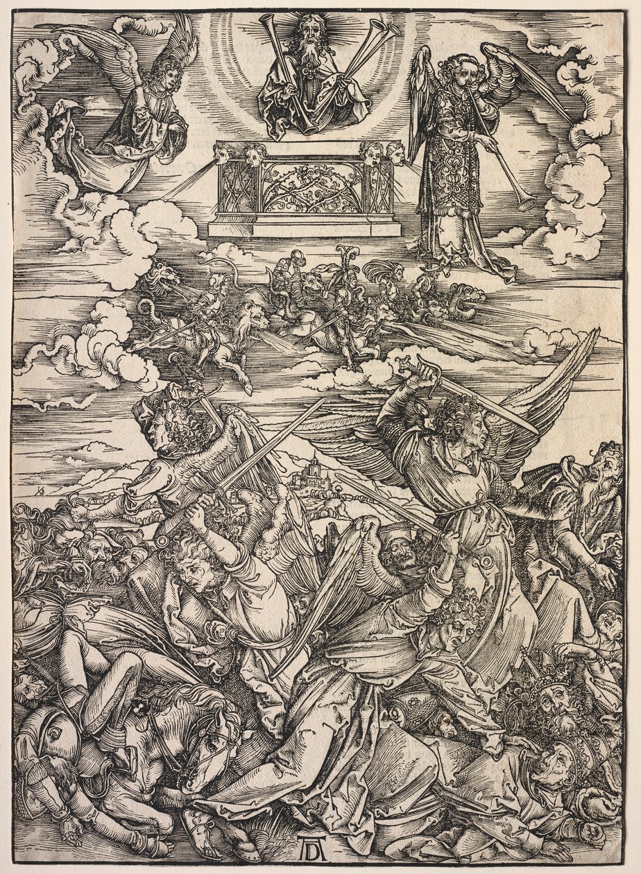 Szent János kinyilatkoztatása: A négy pusztító angyal alkotó: Albrecht Dürer