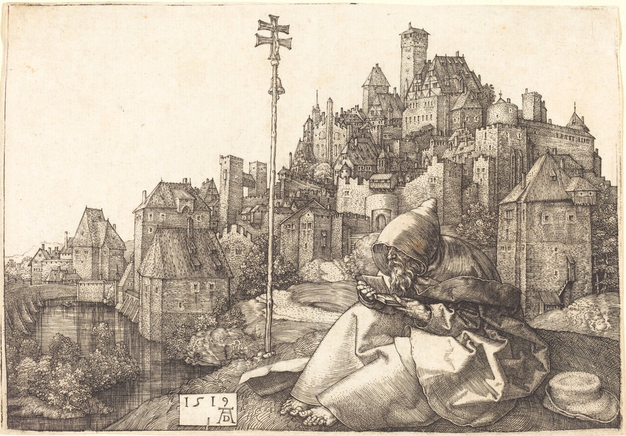 Szent Antal olvasása alkotó: Albrecht Dürer