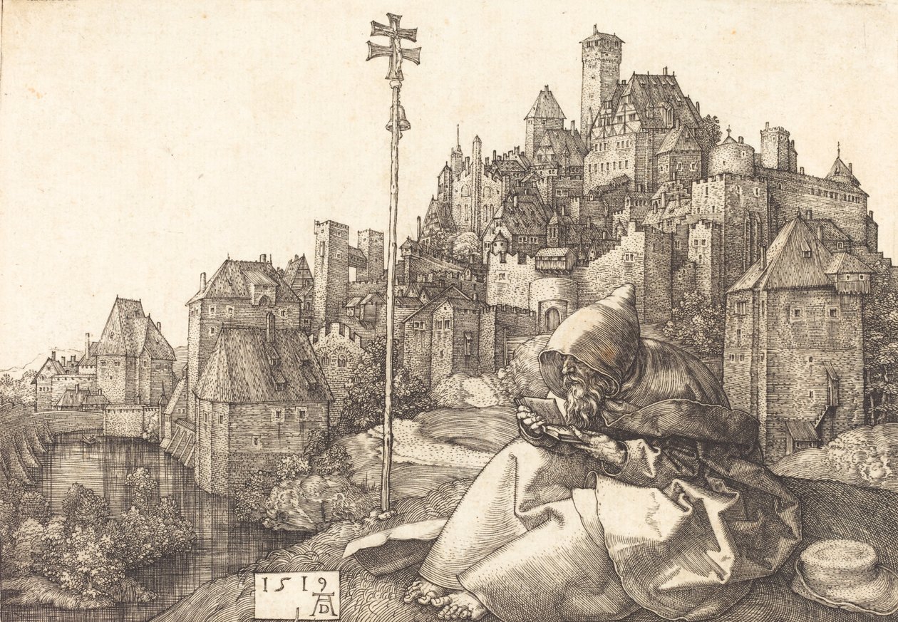 Szent Antal-olvasás, 1519. alkotó: Albrecht Dürer