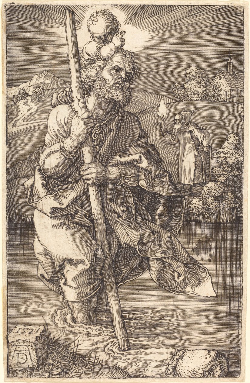 Szent Kristóf jobbra néz alkotó: Albrecht Dürer