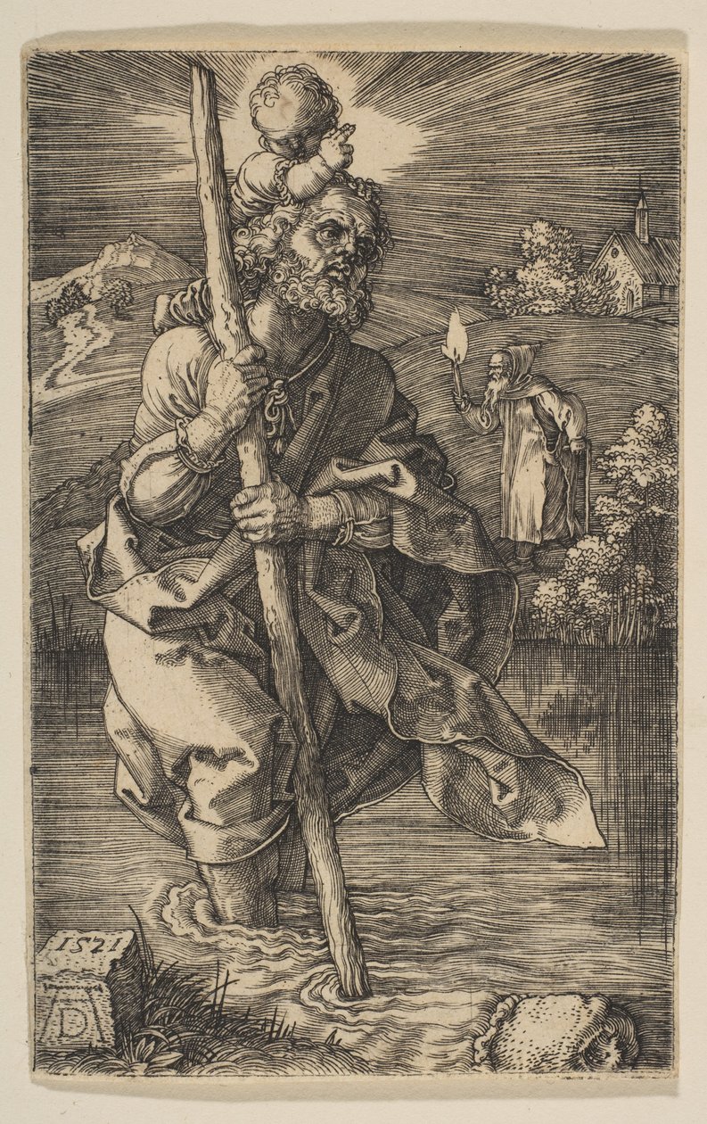 Szent Kristóf, jobbra néző alkotó: Albrecht Dürer