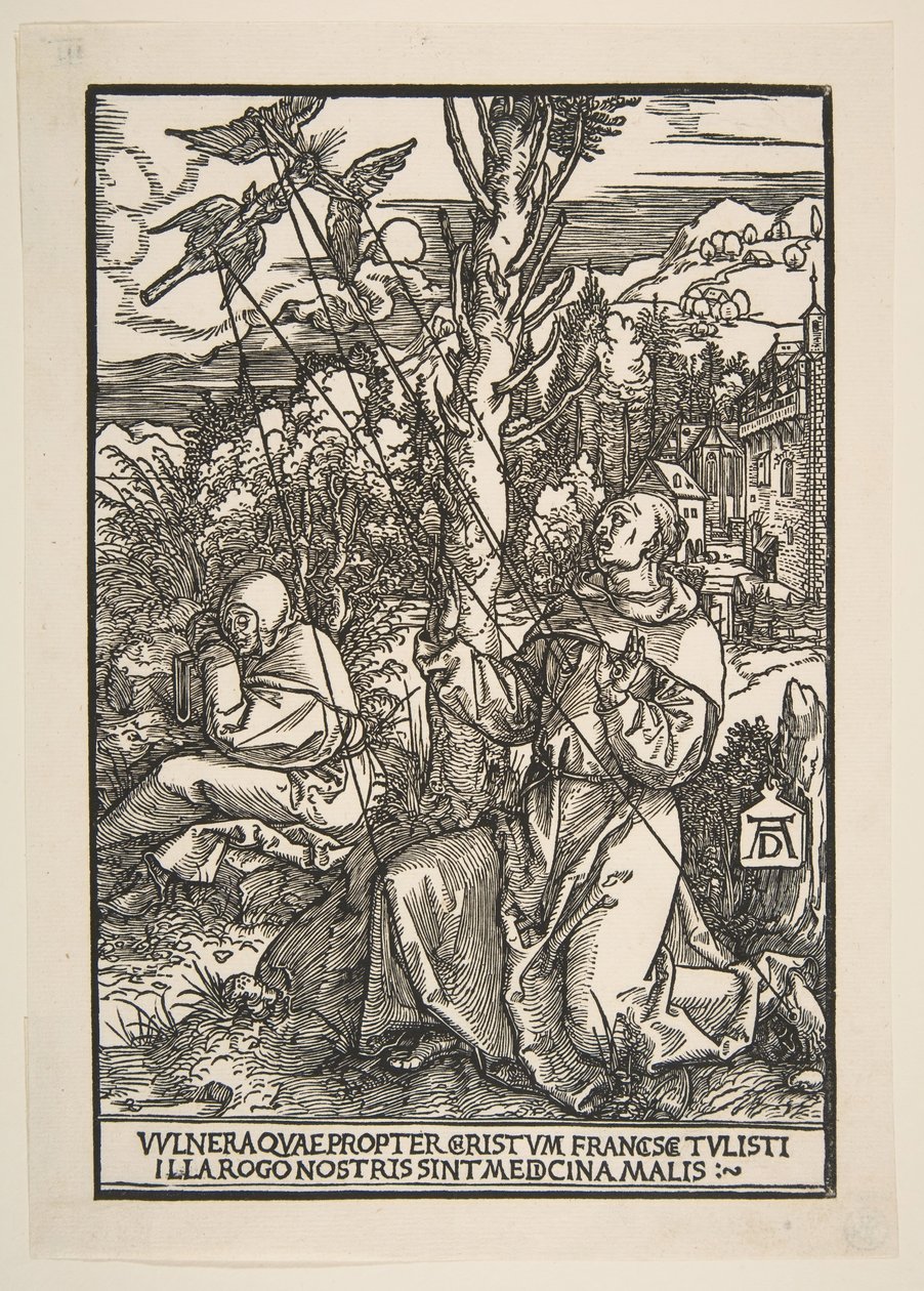 Szent Ferenc a Stigmaták átvétele, kb. 1503. alkotó: Albrecht Dürer