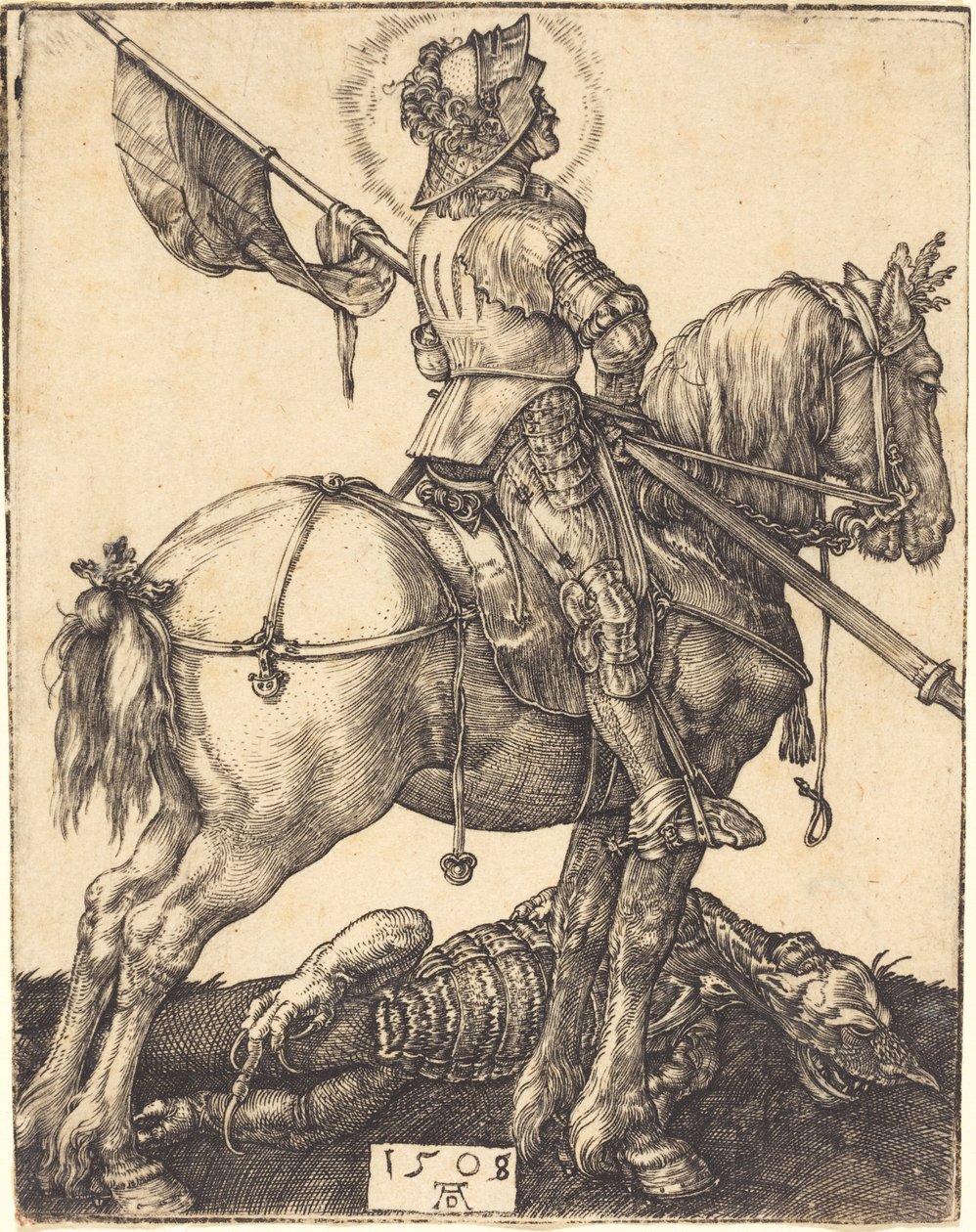 Szent György lóháton alkotó: Albrecht Dürer