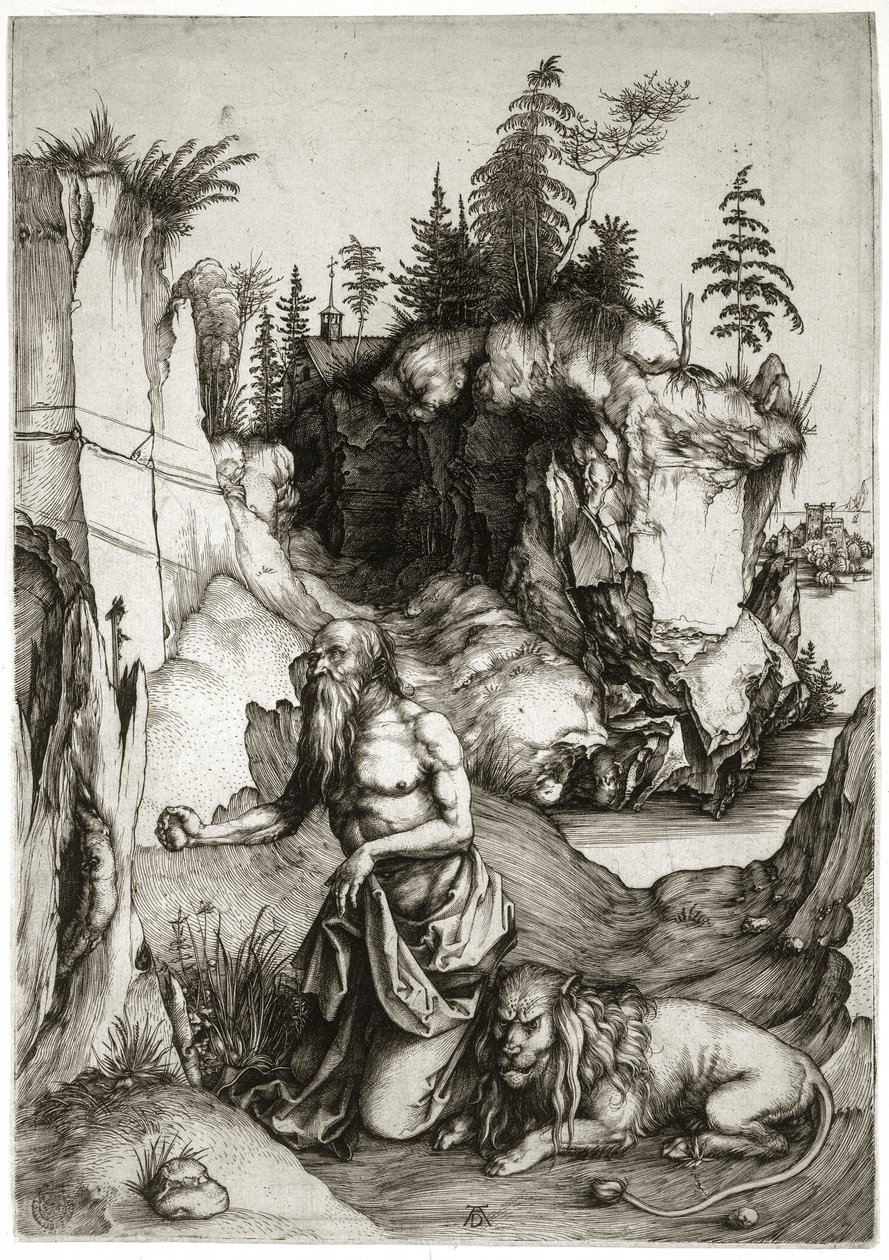 Szent Jeromos bűnbánatban (Bartsch 61) alkotó: Albrecht Dürer
