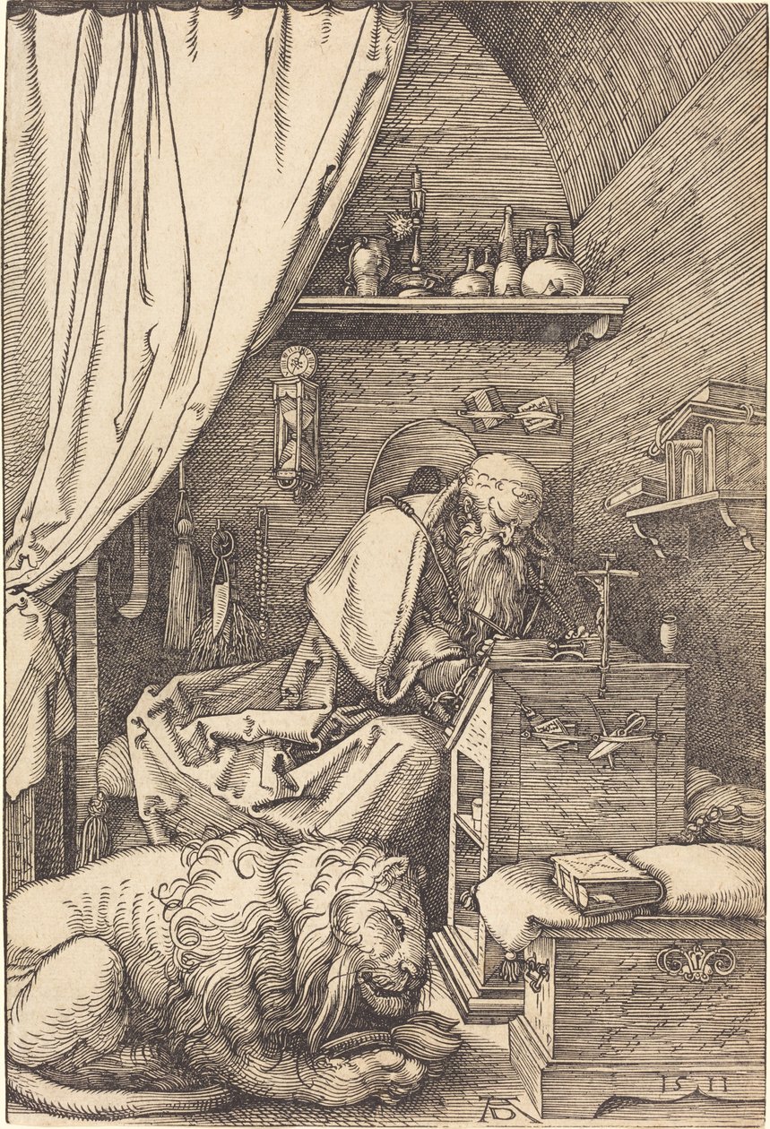 Szent Jeromos a cellájában alkotó: Albrecht Dürer