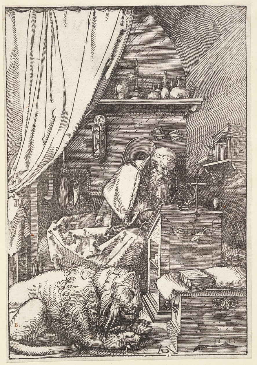 Szent Jeromos a cellájában alkotó: Albrecht Dürer