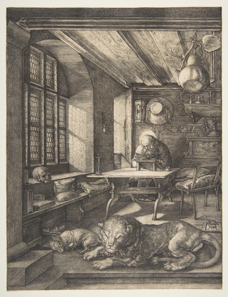 Szent Jeromos a dolgozószobájában alkotó: Albrecht Dürer
