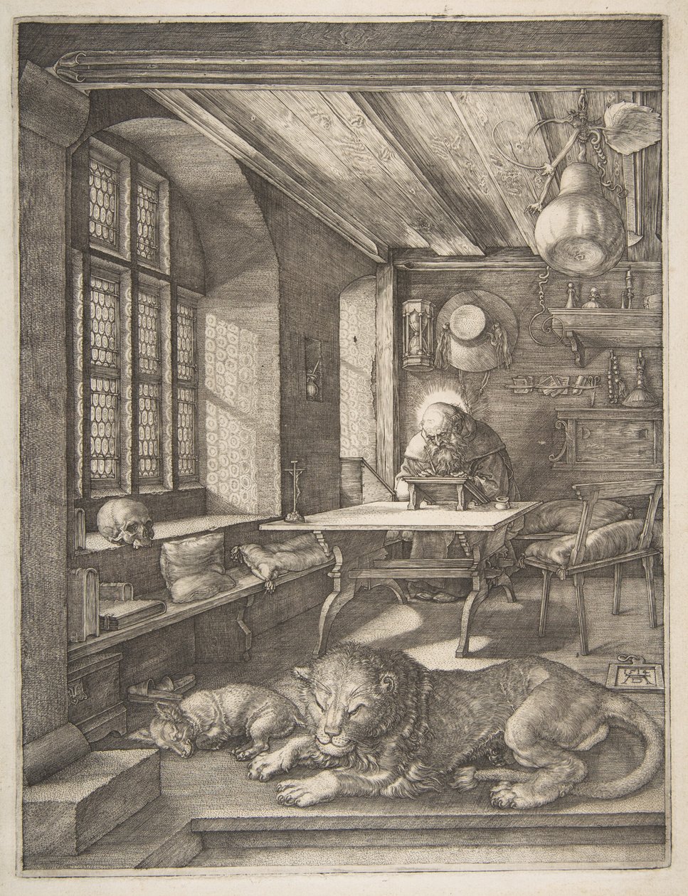 Szent Jeromos a dolgozószobájában alkotó: Albrecht Dürer