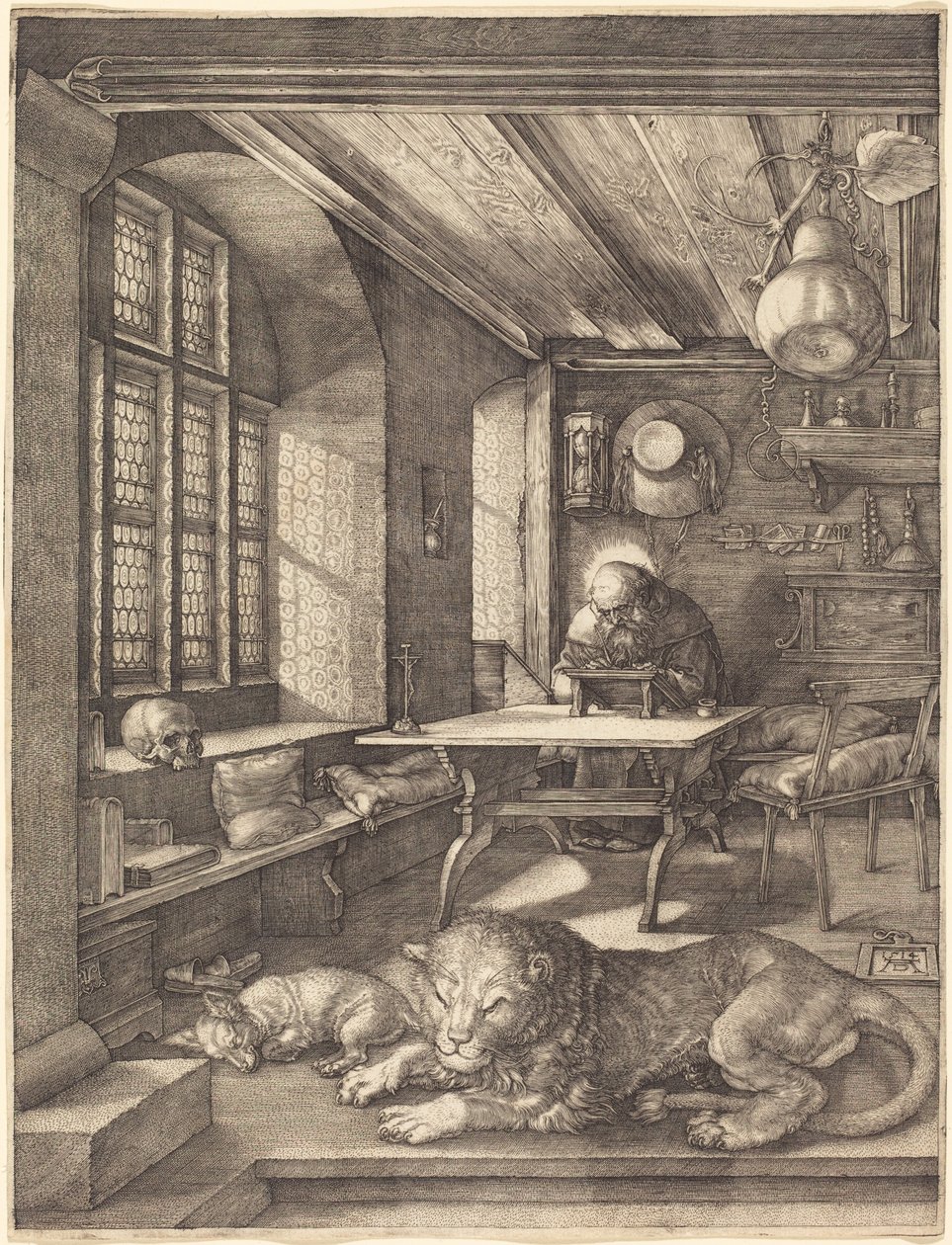 Szent Jeromos a dolgozószobájában alkotó: Albrecht Dürer