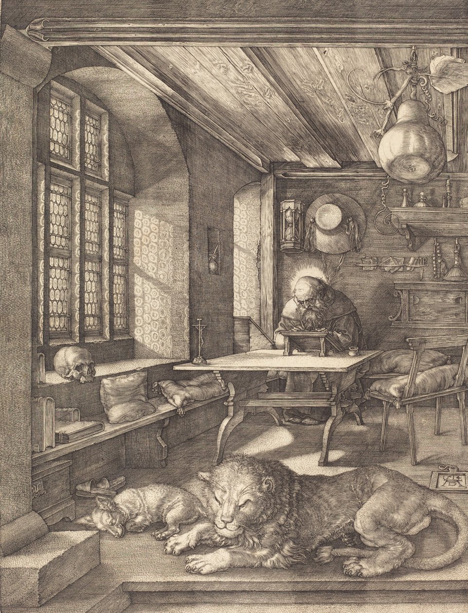 Szent Jeromos tanulmányában, 1514. alkotó: Albrecht Dürer