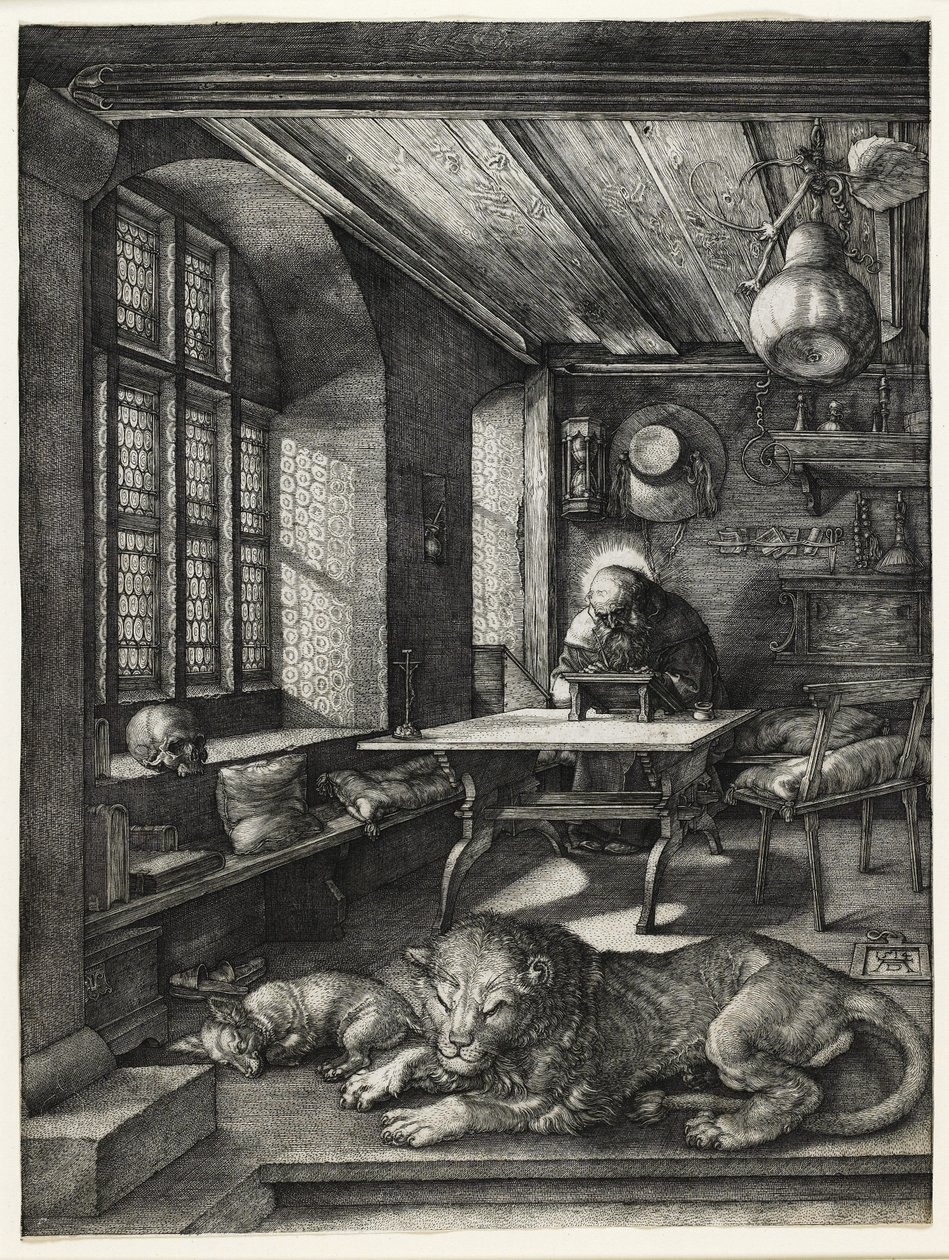 Szent Jeromos a dolgozószobájában, 1514 alkotó: Albrecht Dürer