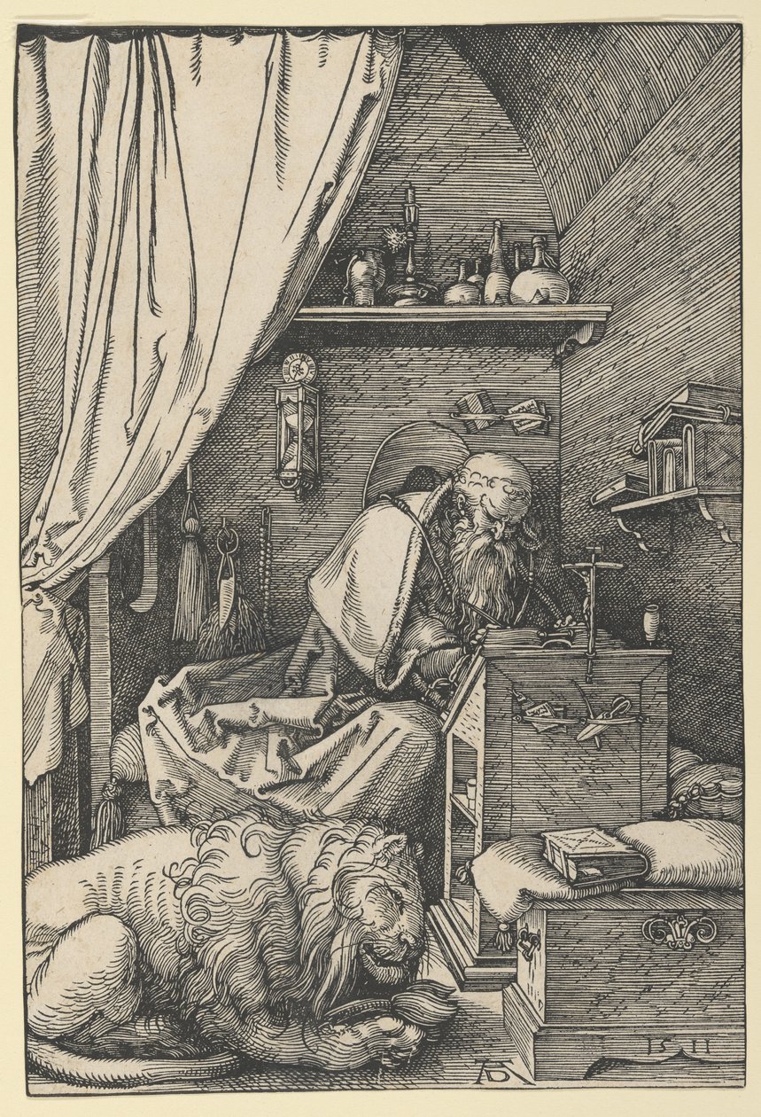 Szent Jeromos a cellájában alkotó: Albrecht Dürer