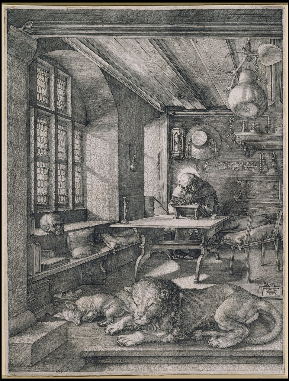 Szent Jeromos a dolgozószobájában alkotó: Albrecht Dürer