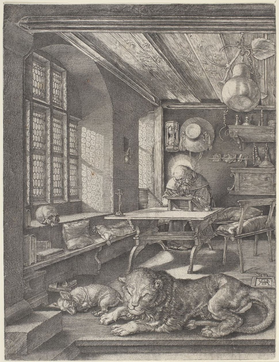 Szent Jeromos a dolgozószobájában alkotó: Albrecht Dürer