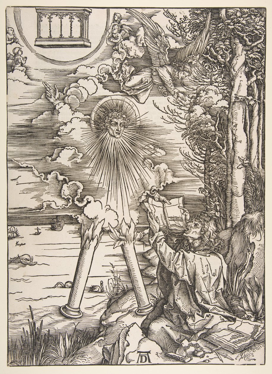 Szent János felfalja a könyvet, az „Apokalipszis”-ből alkotó: Albrecht Dürer
