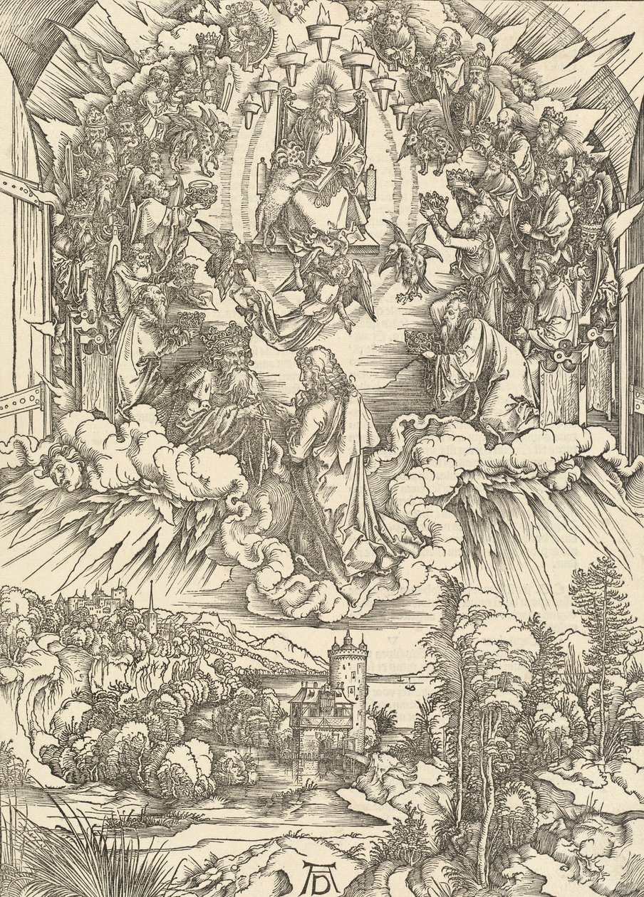 Szent János Isten és a vének előtt, 1498. alkotó: Albrecht Dürer
