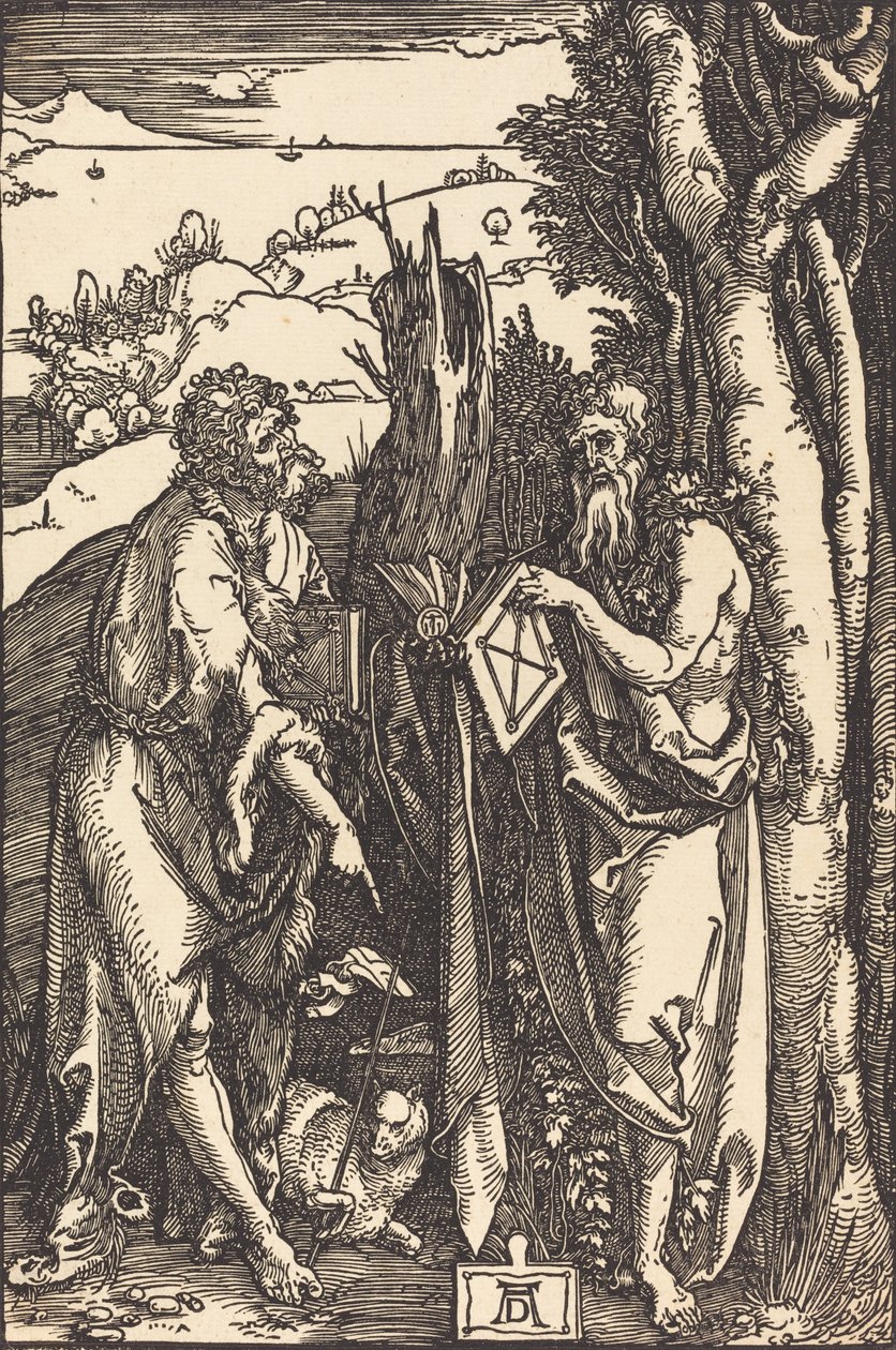 Keresztelő Szent János és Szent Onufriusz, c. 1504. alkotó: Albrecht Dürer