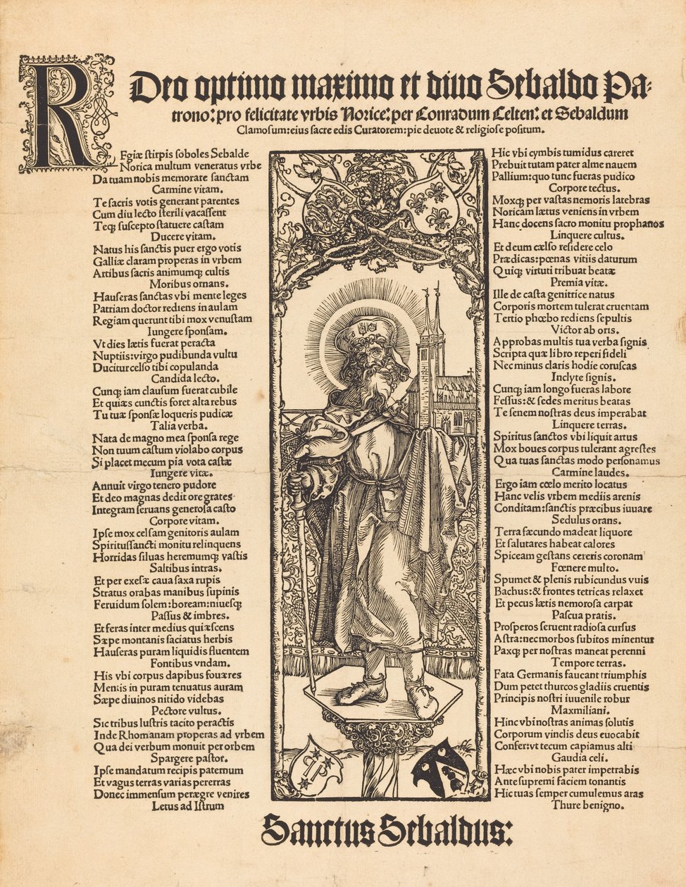 Oszlopon álló Szent Sebaldus, c. 1501. alkotó: Albrecht Dürer