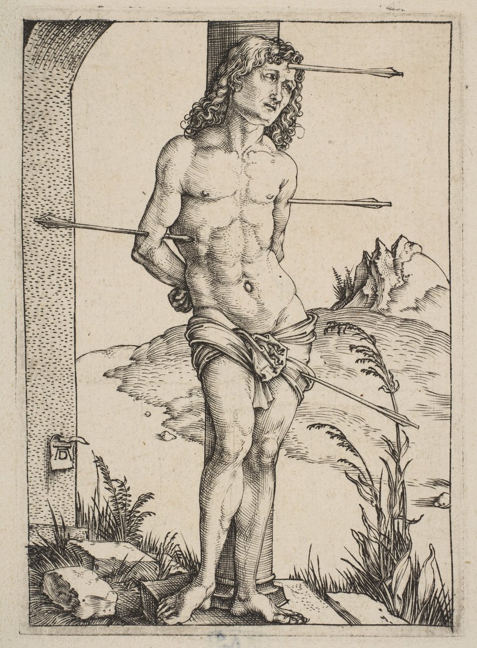 Oszlophoz kötözött Szent Sebestyén alkotó: Albrecht Dürer