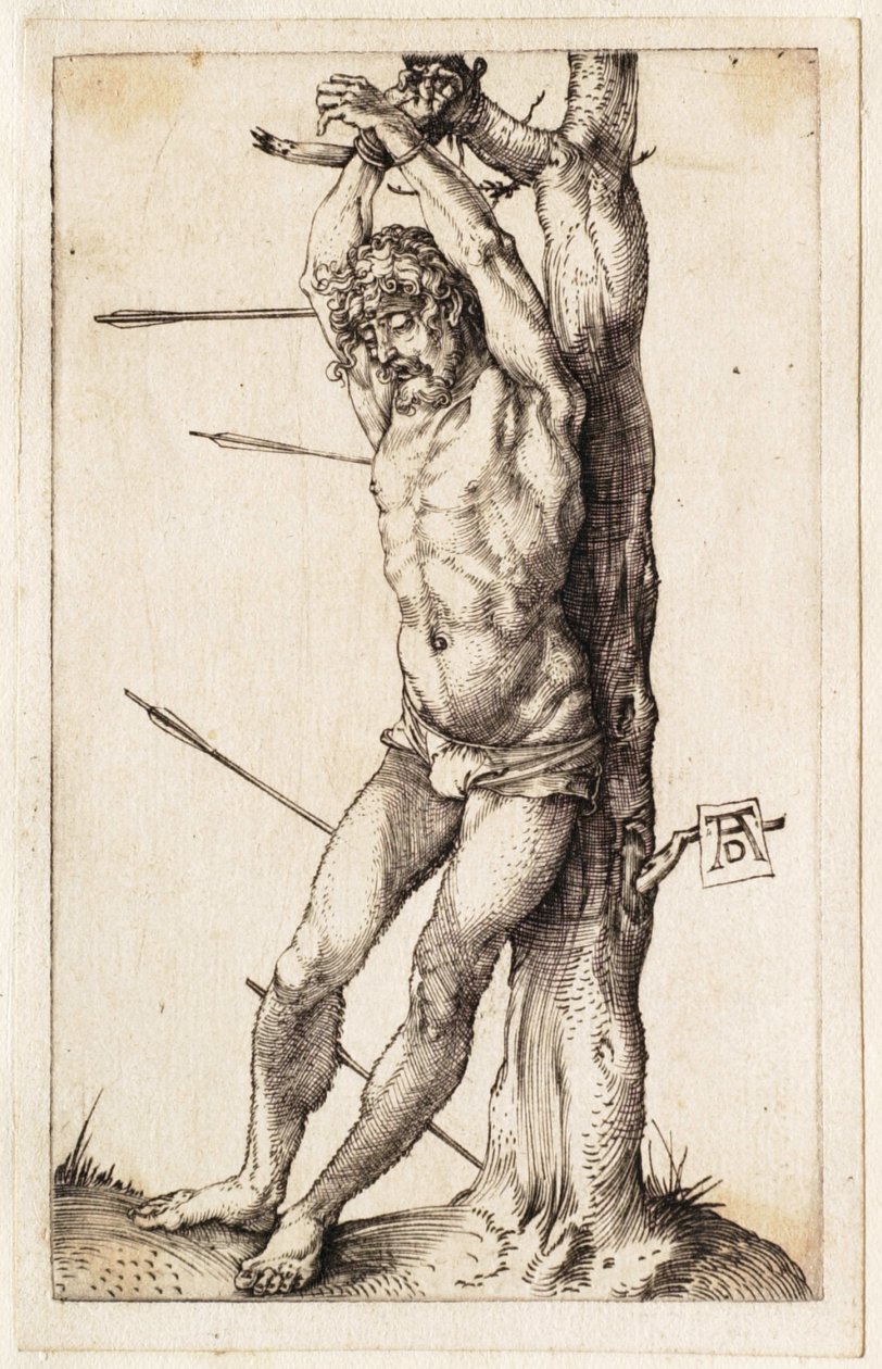 Szent Sebestyén a fához kötözve alkotó: Albrecht Dürer