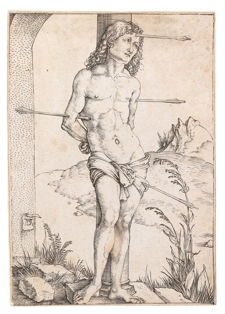 Szent Sebestyén az oszlopnál, c. 1500. alkotó: Albrecht Dürer