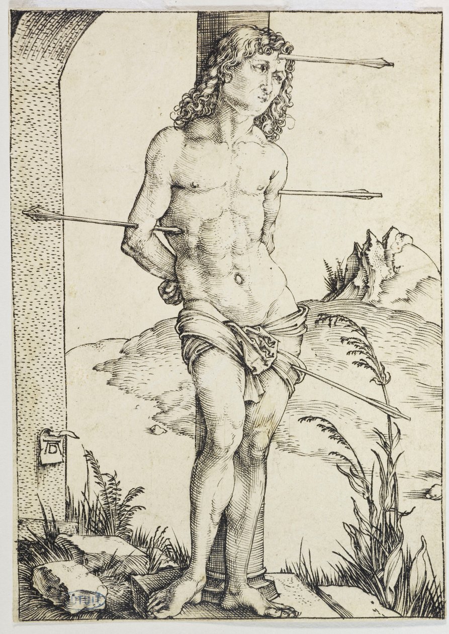 Az oszlophoz kötözött Szent Sebestyén (Bartsch 56) alkotó: Albrecht Dürer