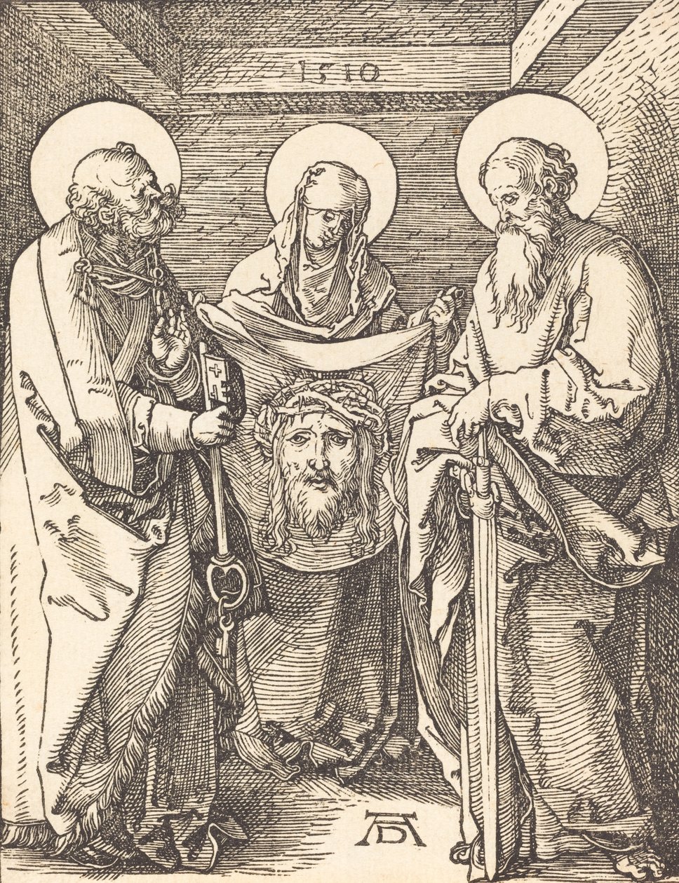 Szent Veronika Szent Péter és Pál között, 1509. alkotó: Albrecht Dürer
