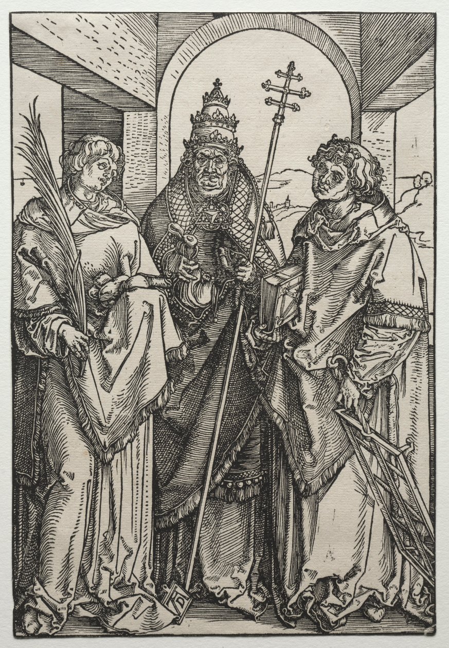 Szent István, Sixtus és Laurence. alkotó: Albrecht Dürer