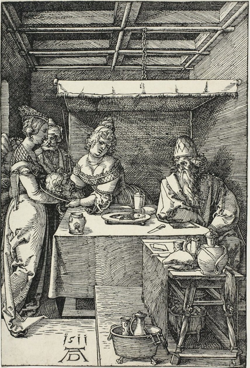 Salome Keresztelő János fejét mutatja be Heródiásnak alkotó: Albrecht Dürer
