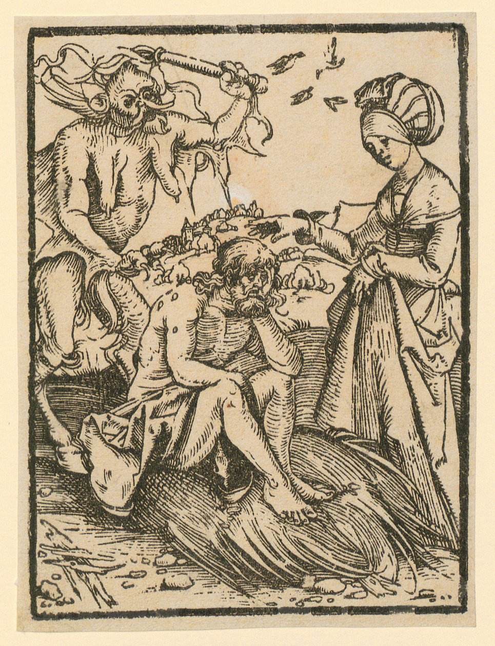 Sátán megkínozza Jóbot alkotó: Albrecht Dürer