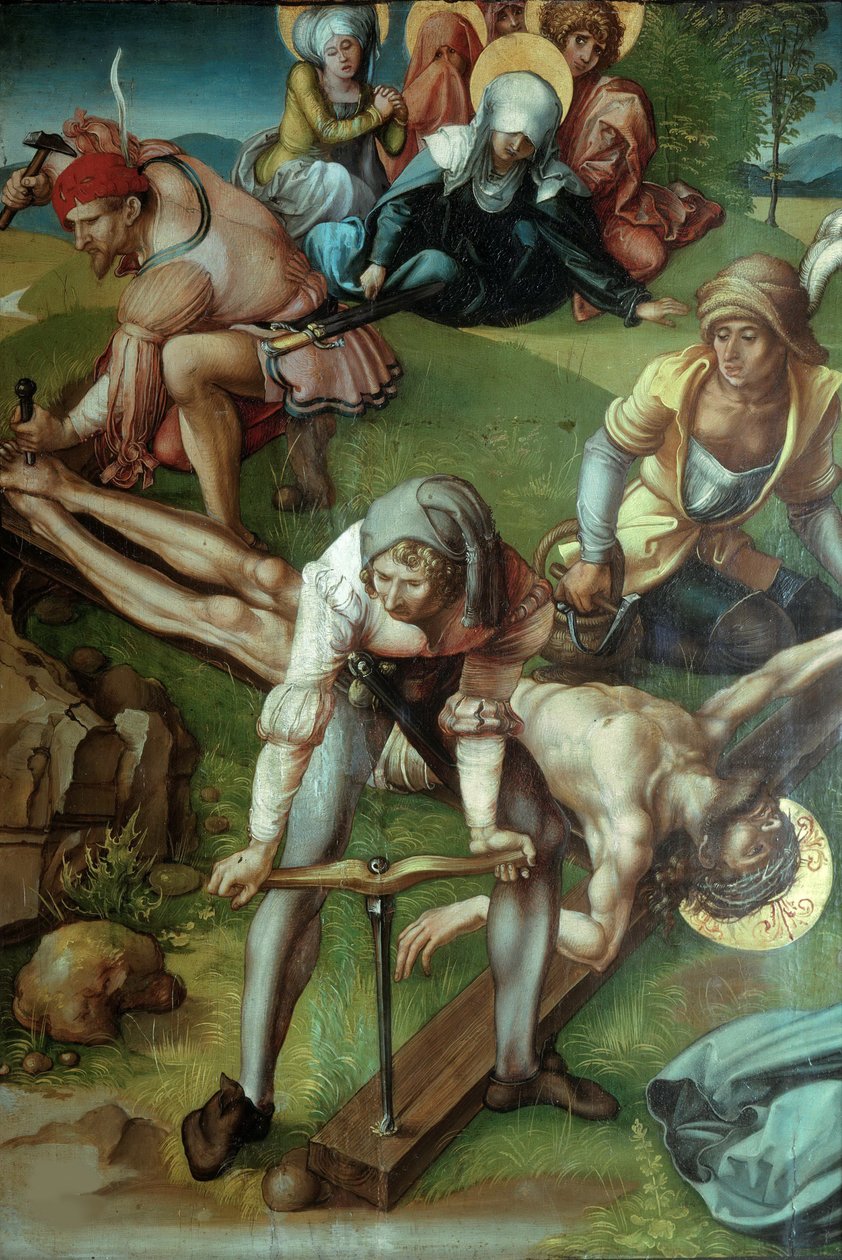 Hét bánat poliptichon Krisztus keresztre szegezve, 1495-1496. alkotó: Albrecht Dürer