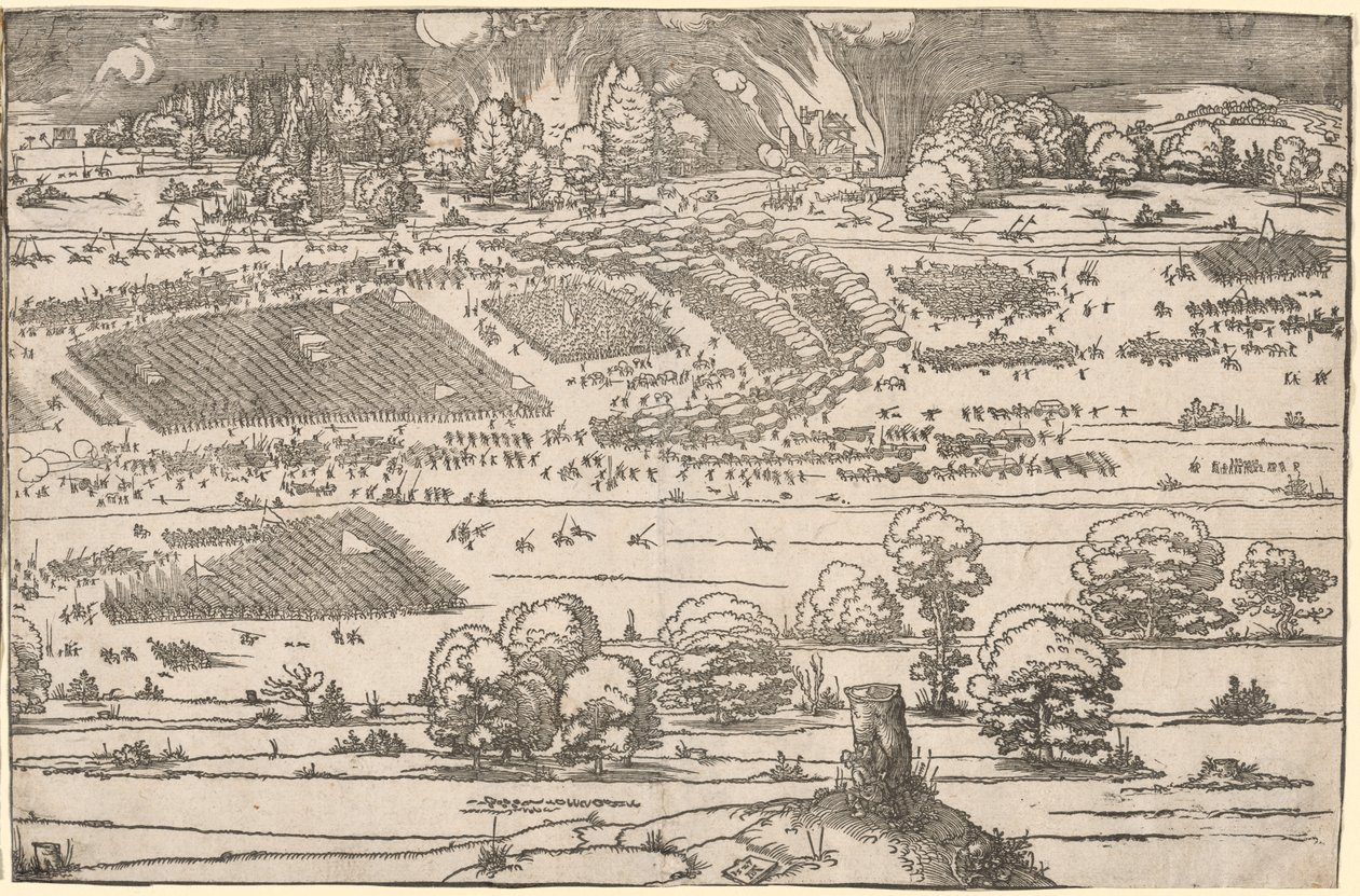 Egy erőd ostroma: bal oldali rész alkotó: Albrecht Dürer