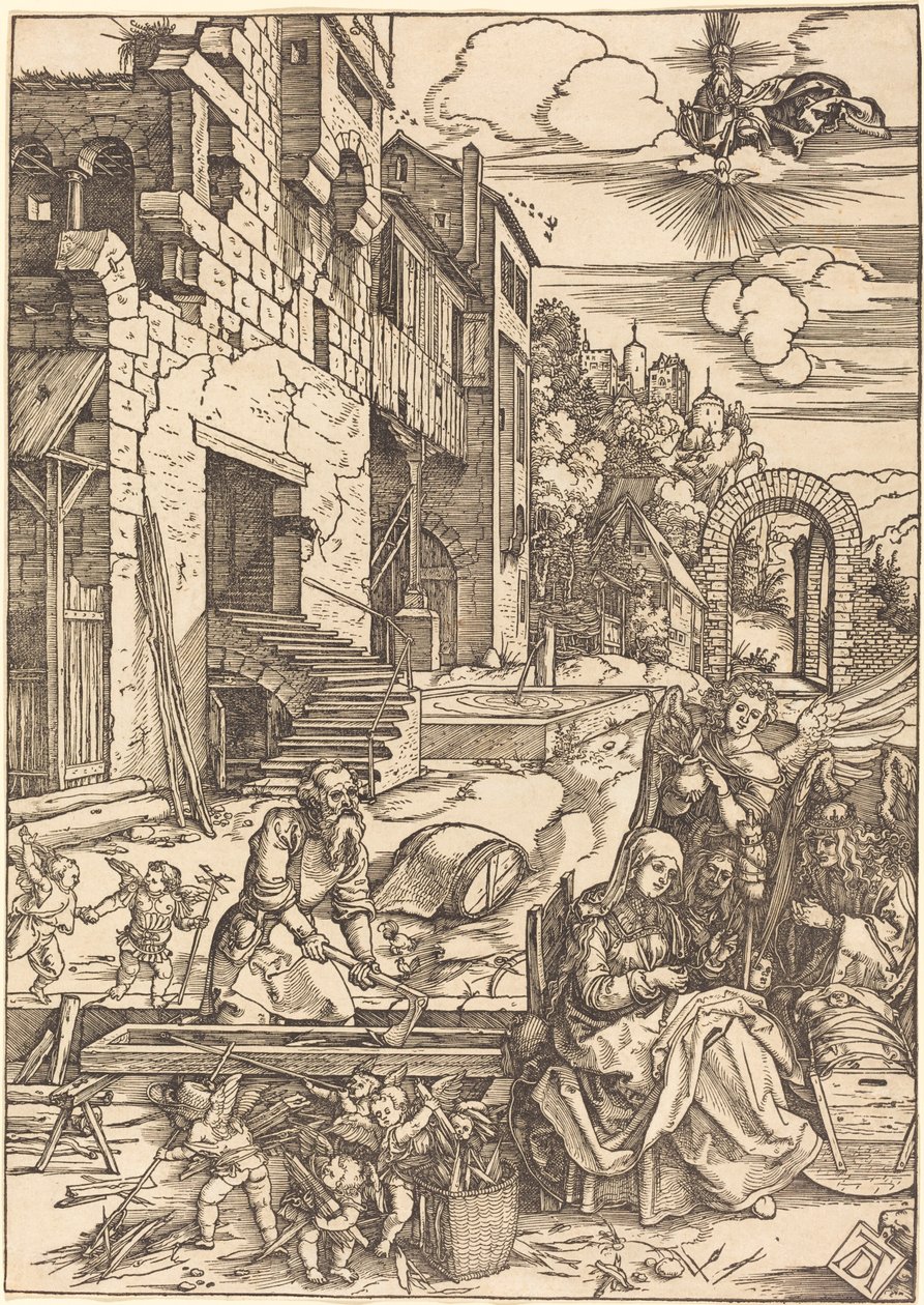 A Szent Család Egyiptomban való tartózkodása alkotó: Albrecht Dürer