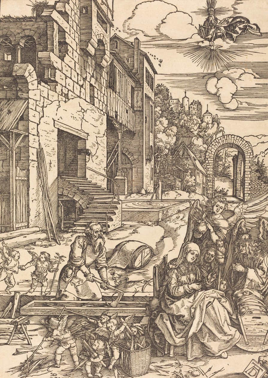 A Szent Család Egyiptomban tartózkodása, kb. 1504. alkotó: Albrecht Dürer