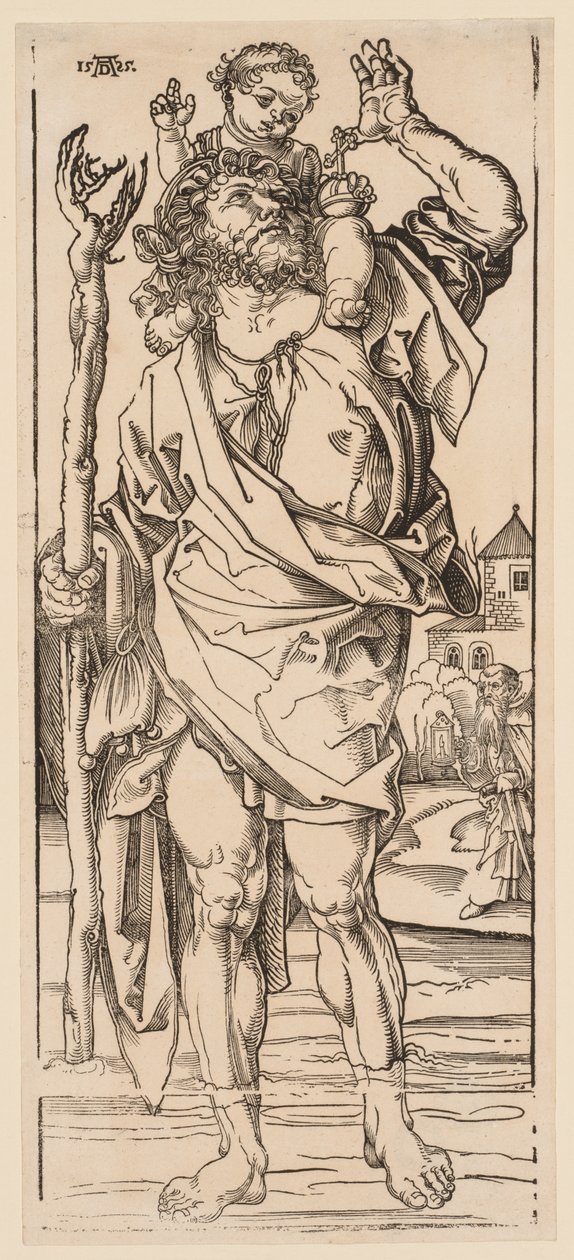 Szent Kristóf átkelés a patakon alkotó: Albrecht Dürer
