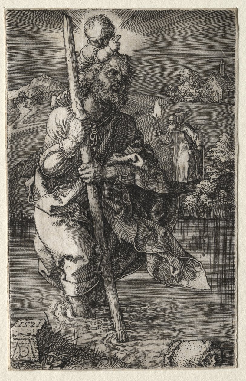 Szent Kristóf, jobbra néző alkotó: Albrecht Dürer