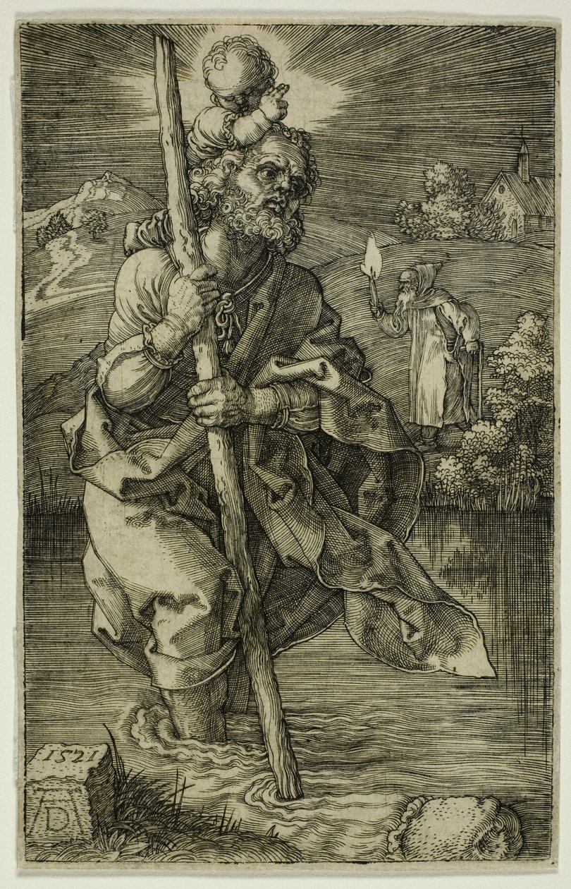 Szent Kristóf jobbra néző alkotó: Albrecht Dürer