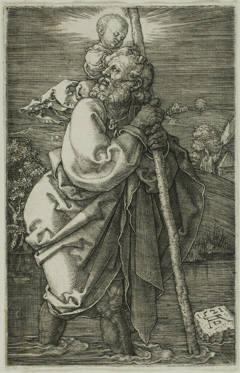 Szent Kristóf balra néző alkotó: Albrecht Dürer