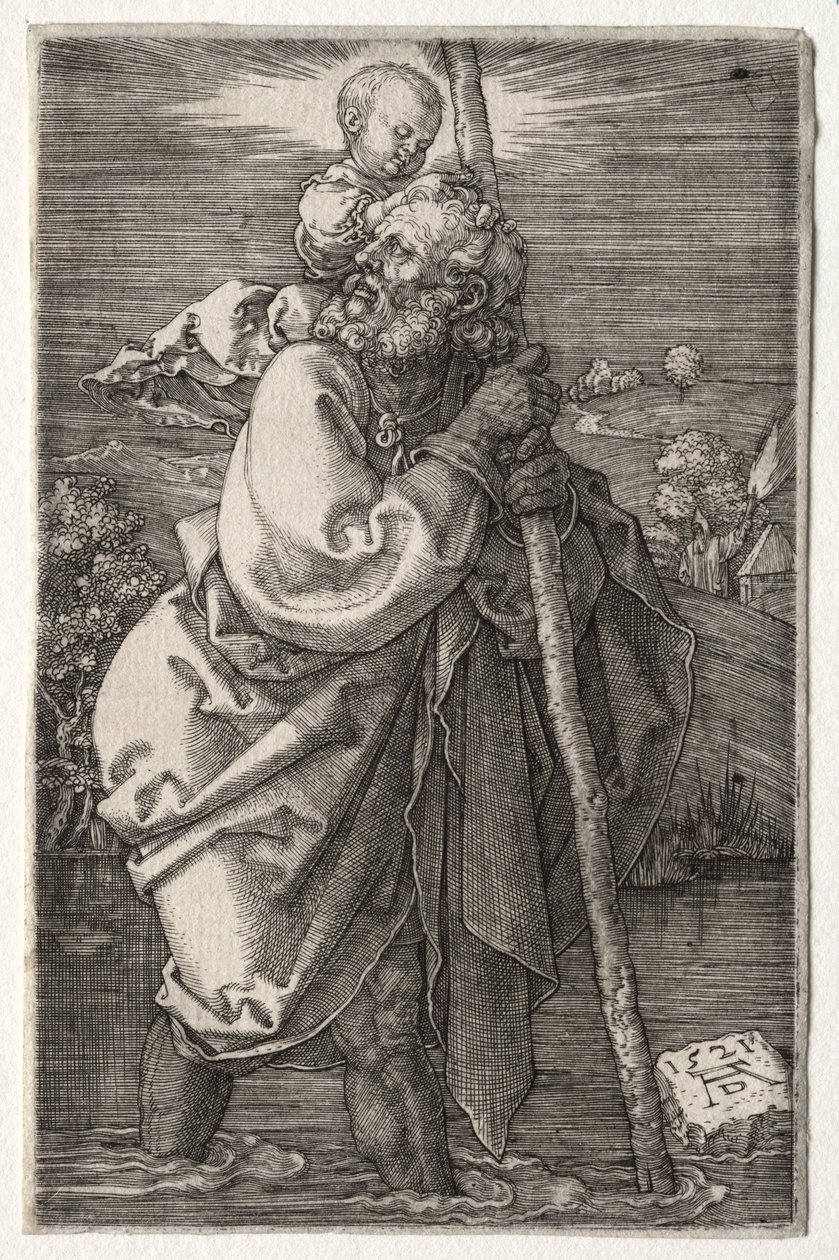 Szent Kristóf, balra néző alkotó: Albrecht Dürer