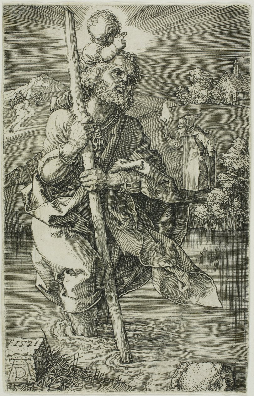 Szent Kristóf jobbra fordulva alkotó: Albrecht Dürer