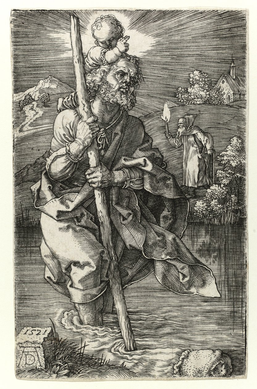 Szent Kristóf jobbra néz, 1521 alkotó: Albrecht Dürer