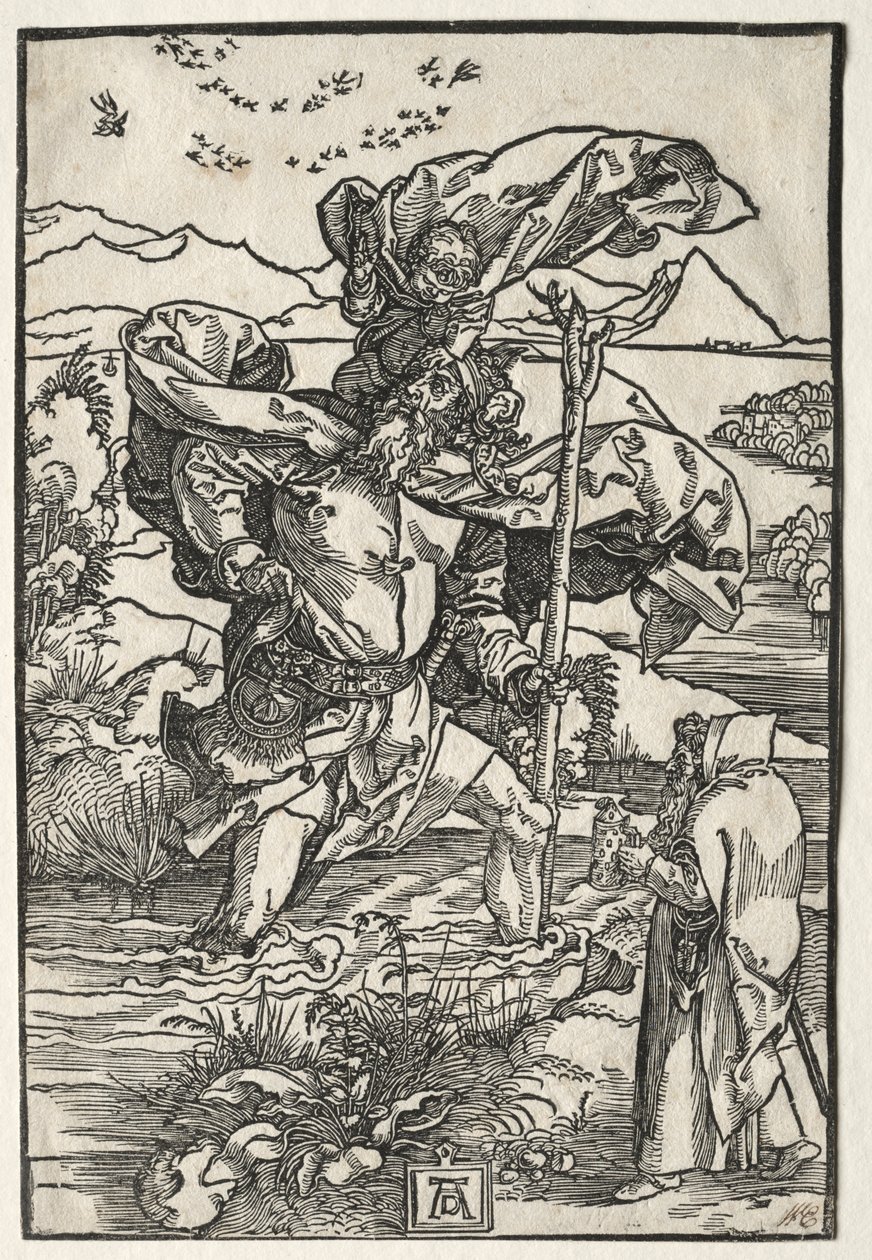 Szent Kristóf a madarakkal alkotó: Albrecht Dürer