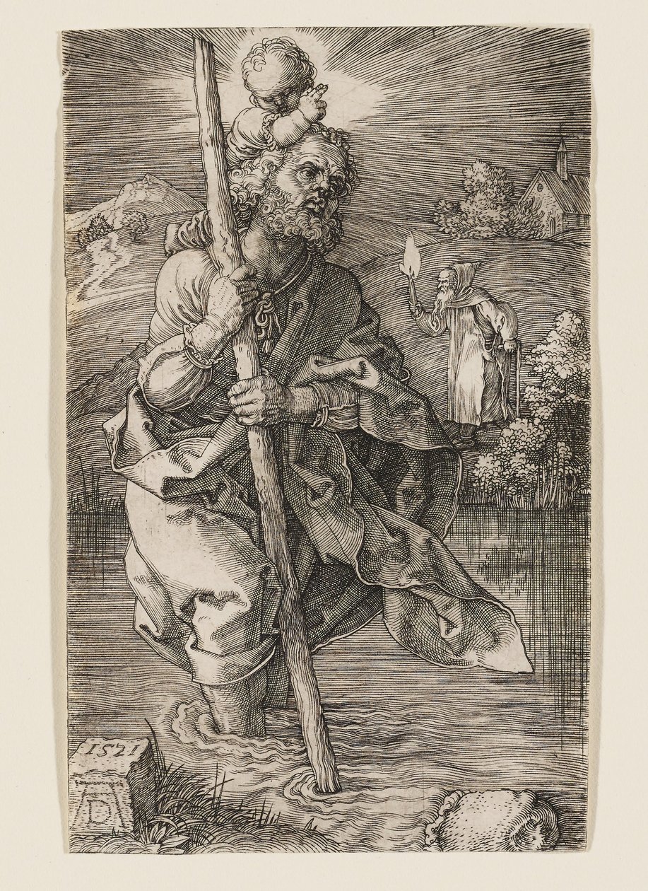 Szent Kristóf, fejét jobbra fordítva alkotó: Albrecht Dürer