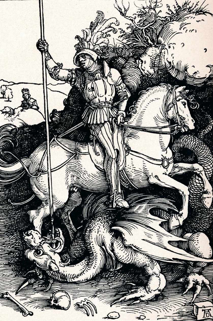 Szent György és a sárkány, 1505, 1906 alkotó: Albrecht Dürer