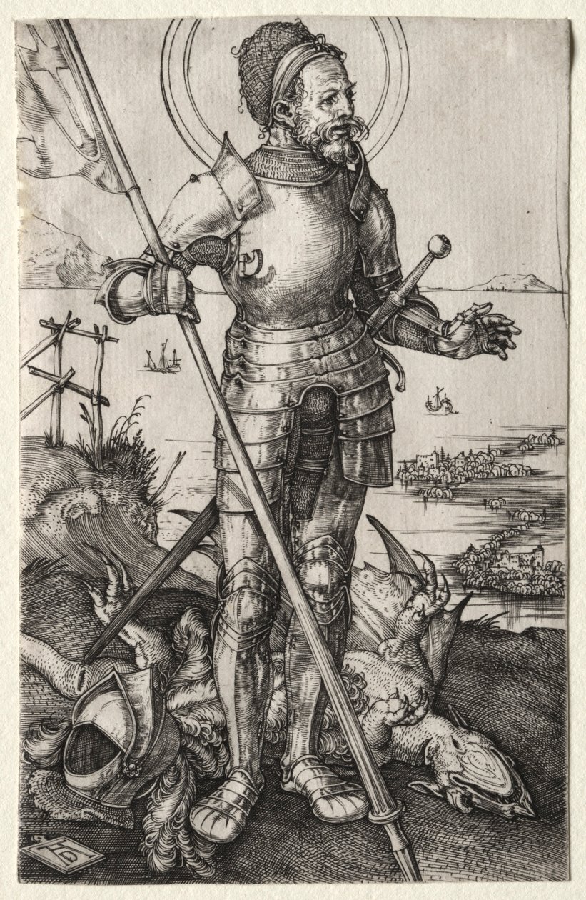 Gyalog Szent György, c. 1504-1505. alkotó: Albrecht Dürer