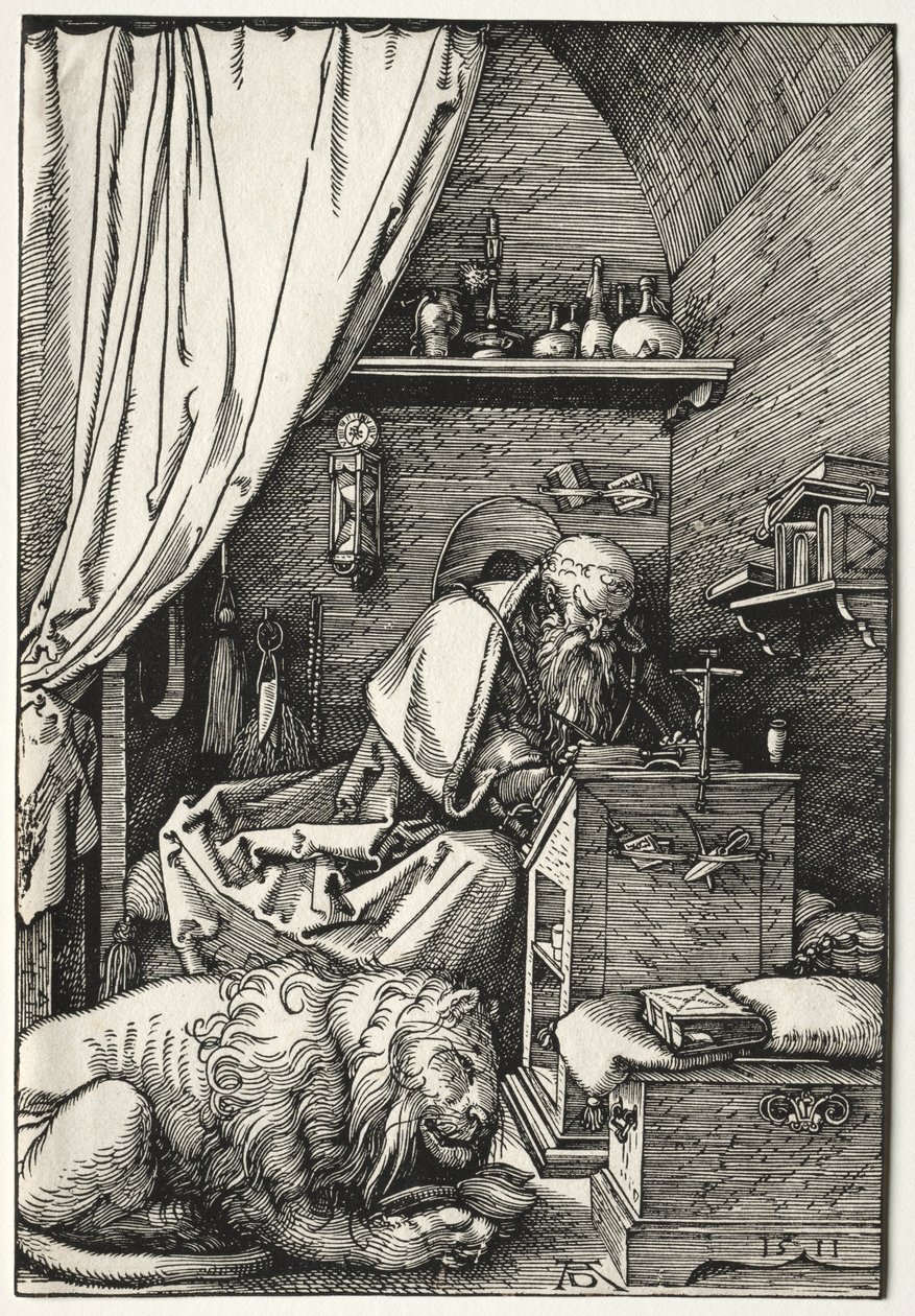 Szent Jeromos a cellájában alkotó: Albrecht Dürer
