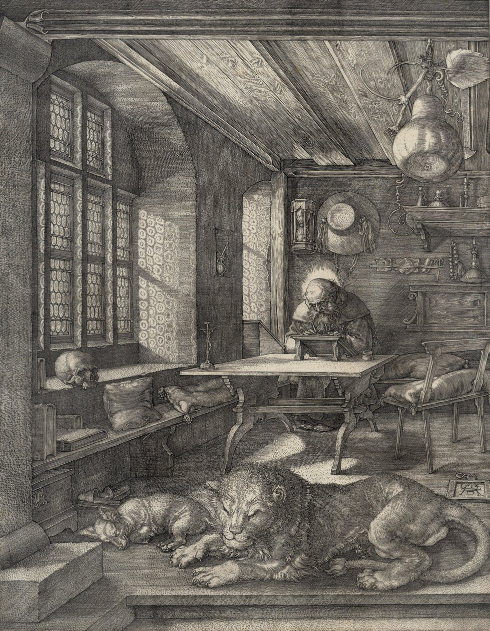 Szent Jeromos a dolgozószobájában alkotó: Albrecht Dürer