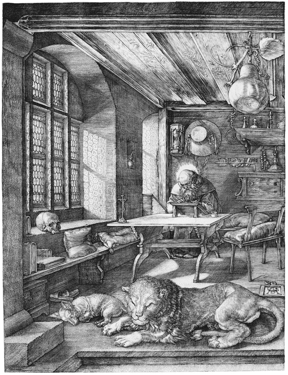Szent Jeromos a dolgozószobájában alkotó: Albrecht Dürer