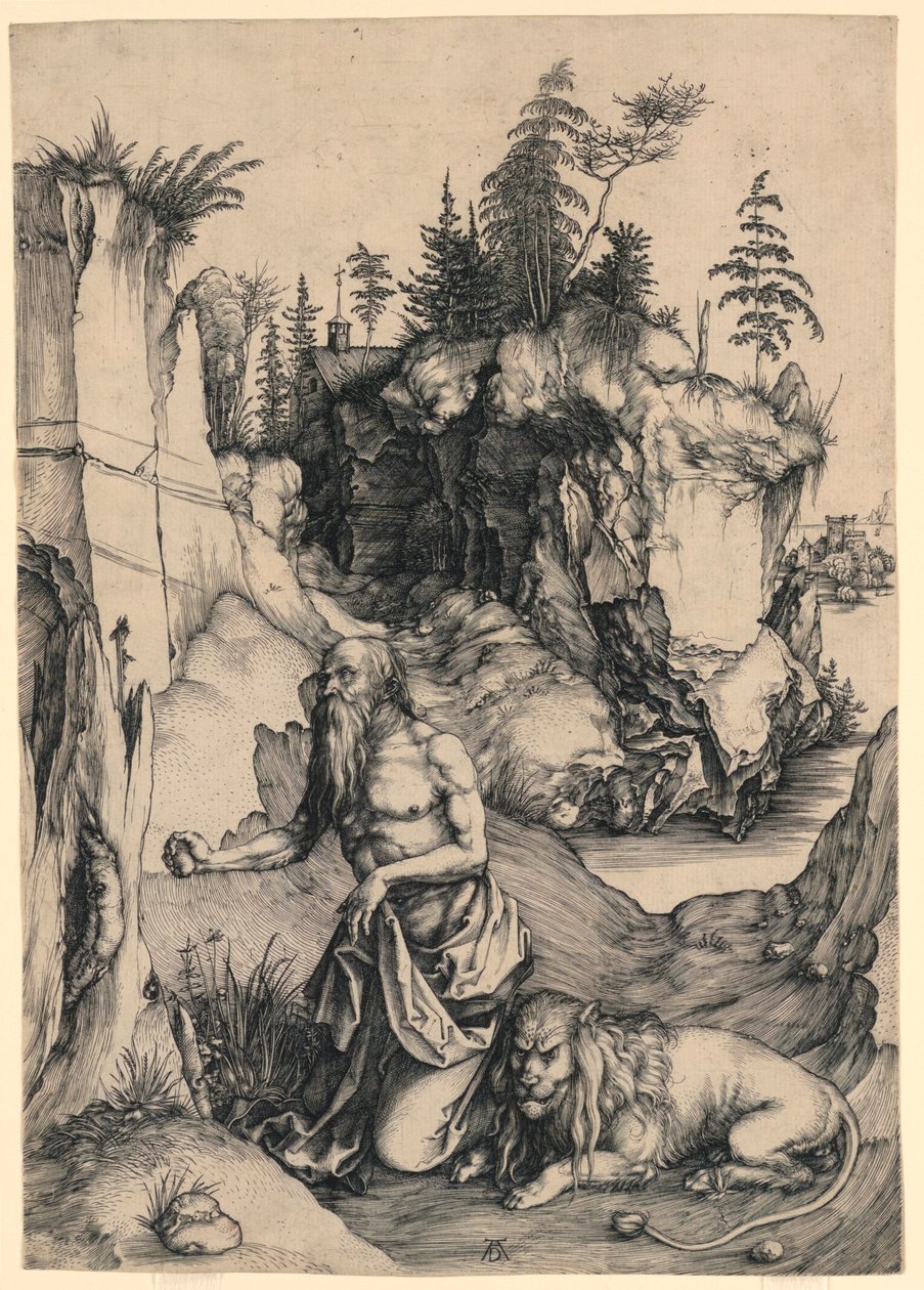 Szent Jeromos a bűnbánatban alkotó: Albrecht Dürer